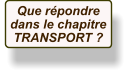 Que répondredans le chapitreTRANSPORT ?