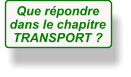 Que répondredans le chapitreTRANSPORT ?