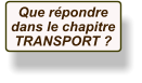 Que répondredans le chapitreTRANSPORT ?