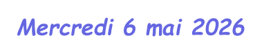 Mercredi 6 mai 2026