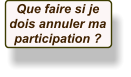 Que faire si jedois annuler maparticipation ?