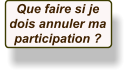 Que faire si jedois annuler maparticipation ?